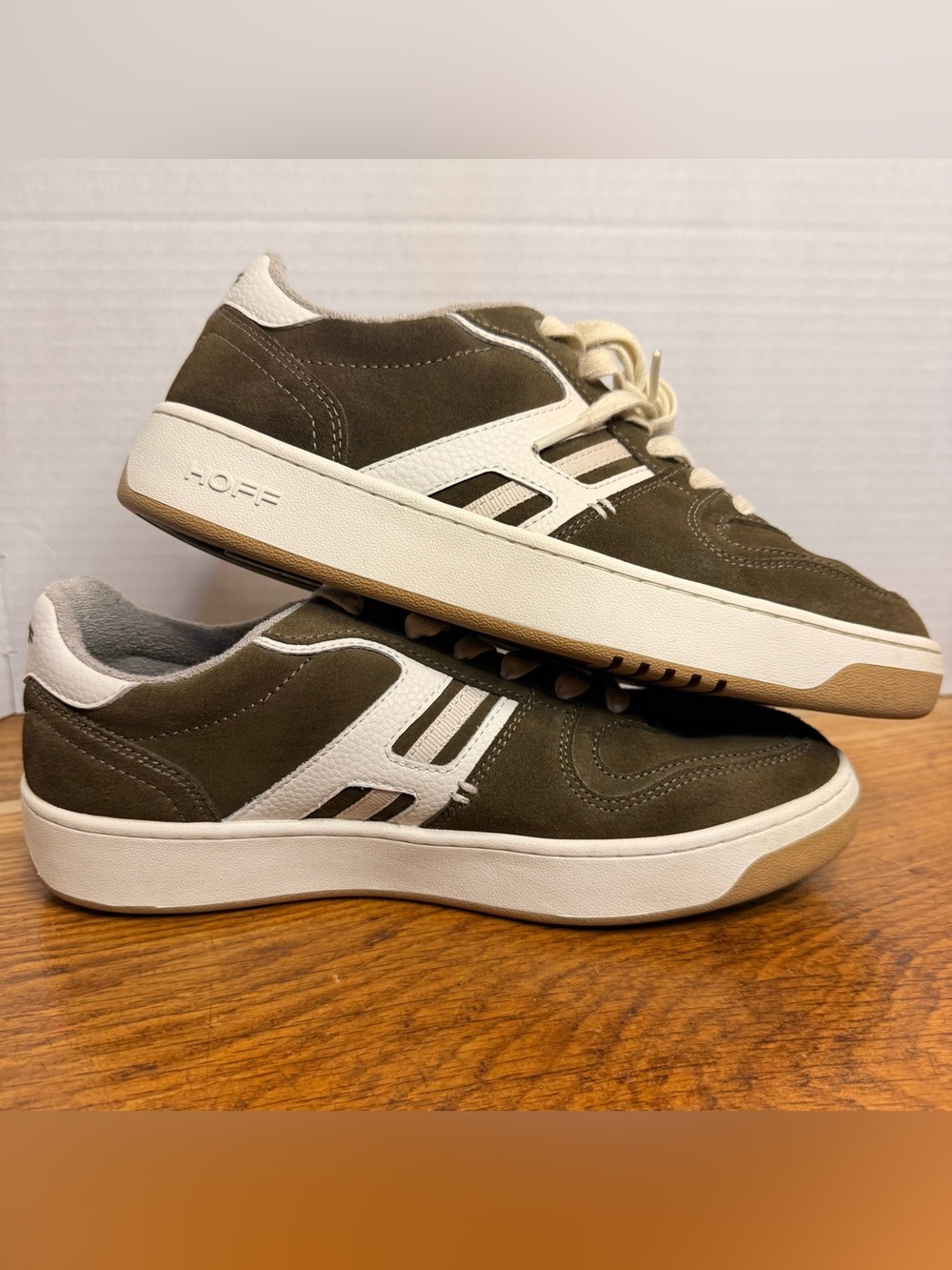 HOFF The Hoff Brand Olive Green Suede Leather Sneakers Men’s US 8.5 EU 42 ✨EUC✨